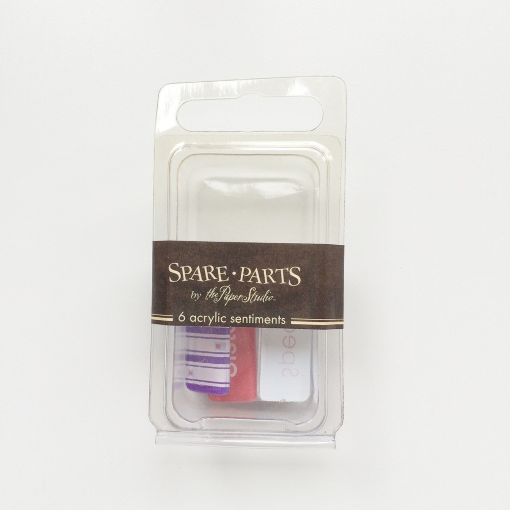 The Paper Studio Spare Parts Acrylic Sentiments