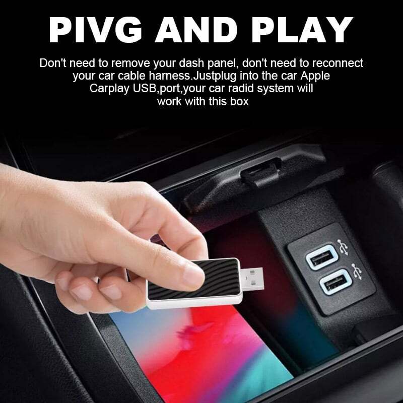 2 in 1 Car Auto Wireless Carplay & Android Auto USB Adapter Plug & Play