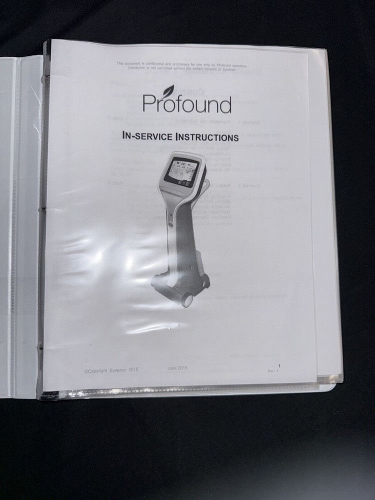 Syneron Profound In-Service Instructions