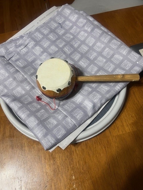Wooden Monkey Drum Spinning Double Sided