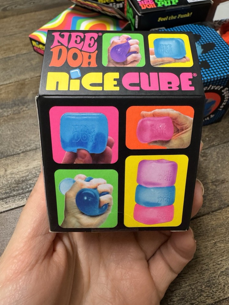 NEW 2026 Nee Doh Nice Cube - Super Solid Squish BLUE