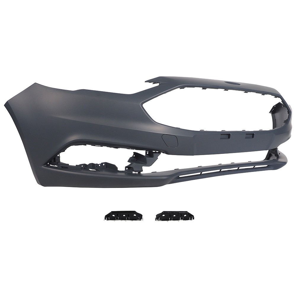 Front Bumper Cover Grille Assembly Kit Set For 2017 2018 Ford Fusion w/Fog Light