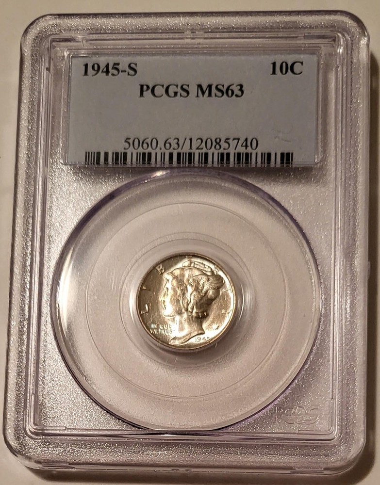 1945 S Mercury Dime MS63 PCGS