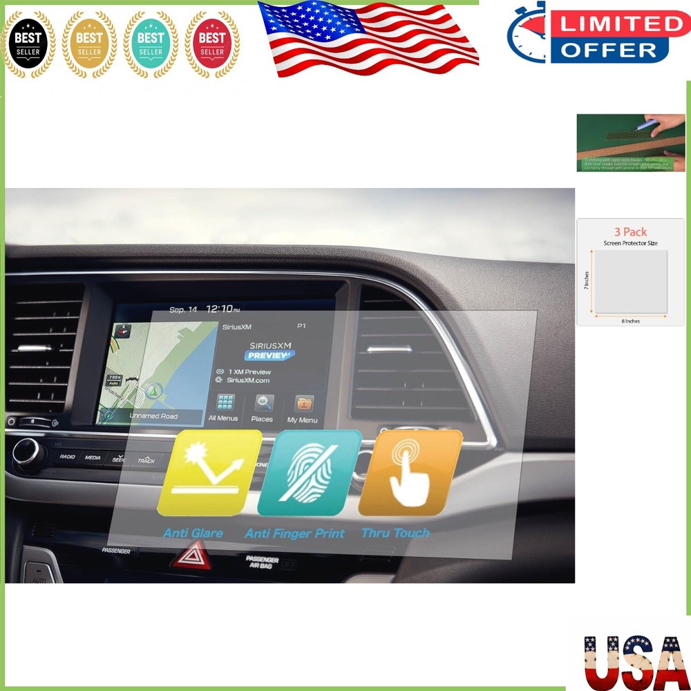 High-Quality Trimmable Screen Protector for Mini Navigation - Anti-Glare 3-Pack