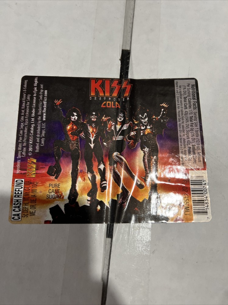 Kiss Memorabilia Full Case Of Cola Unopened