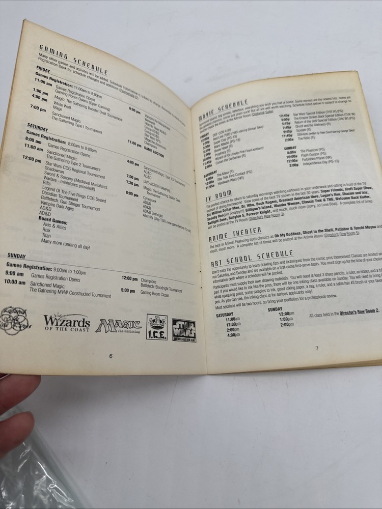 Defcon DC4 Program Guide Vintage defcon Sci-fi Gaming Convention Program 1997