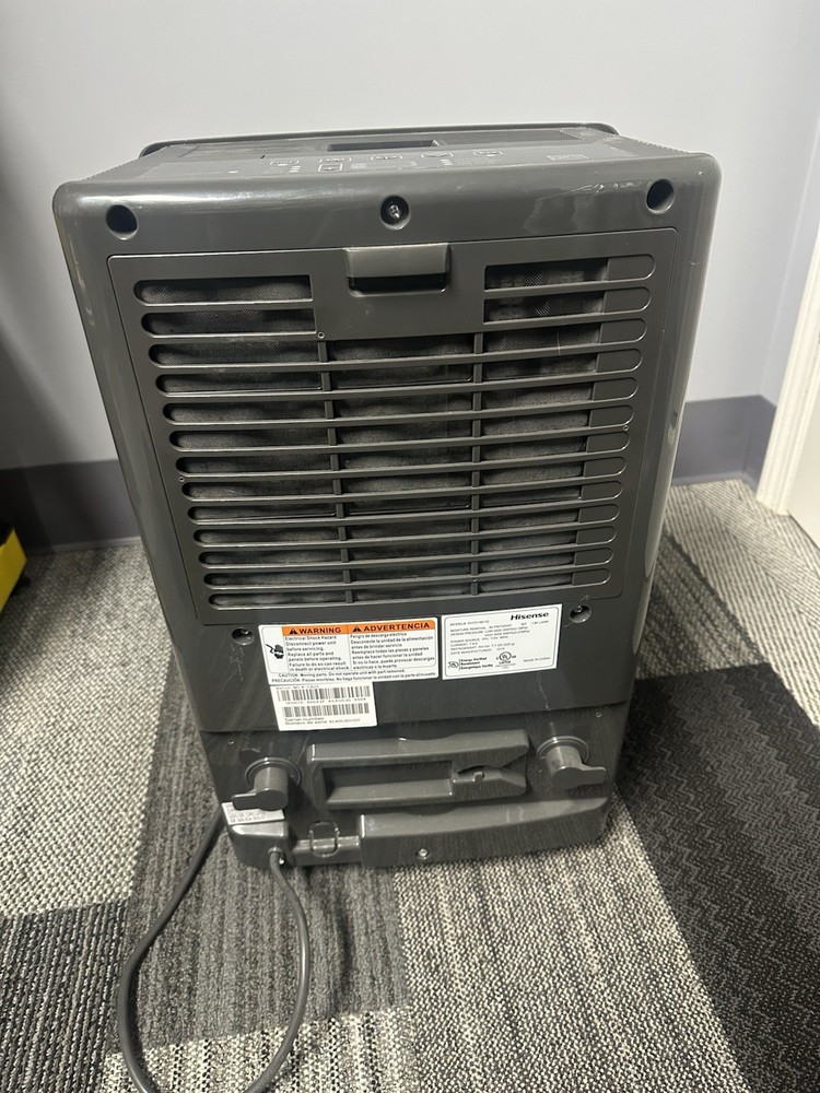 Hisense Console Dehumidifier Gray Digital Display Timer Fan Indicator