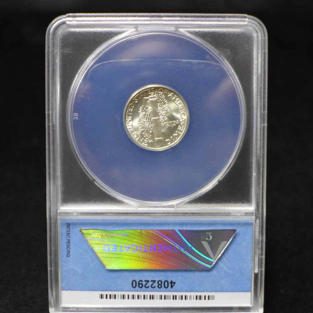 1937 ANACS MS65 FSB MERCURY DIME