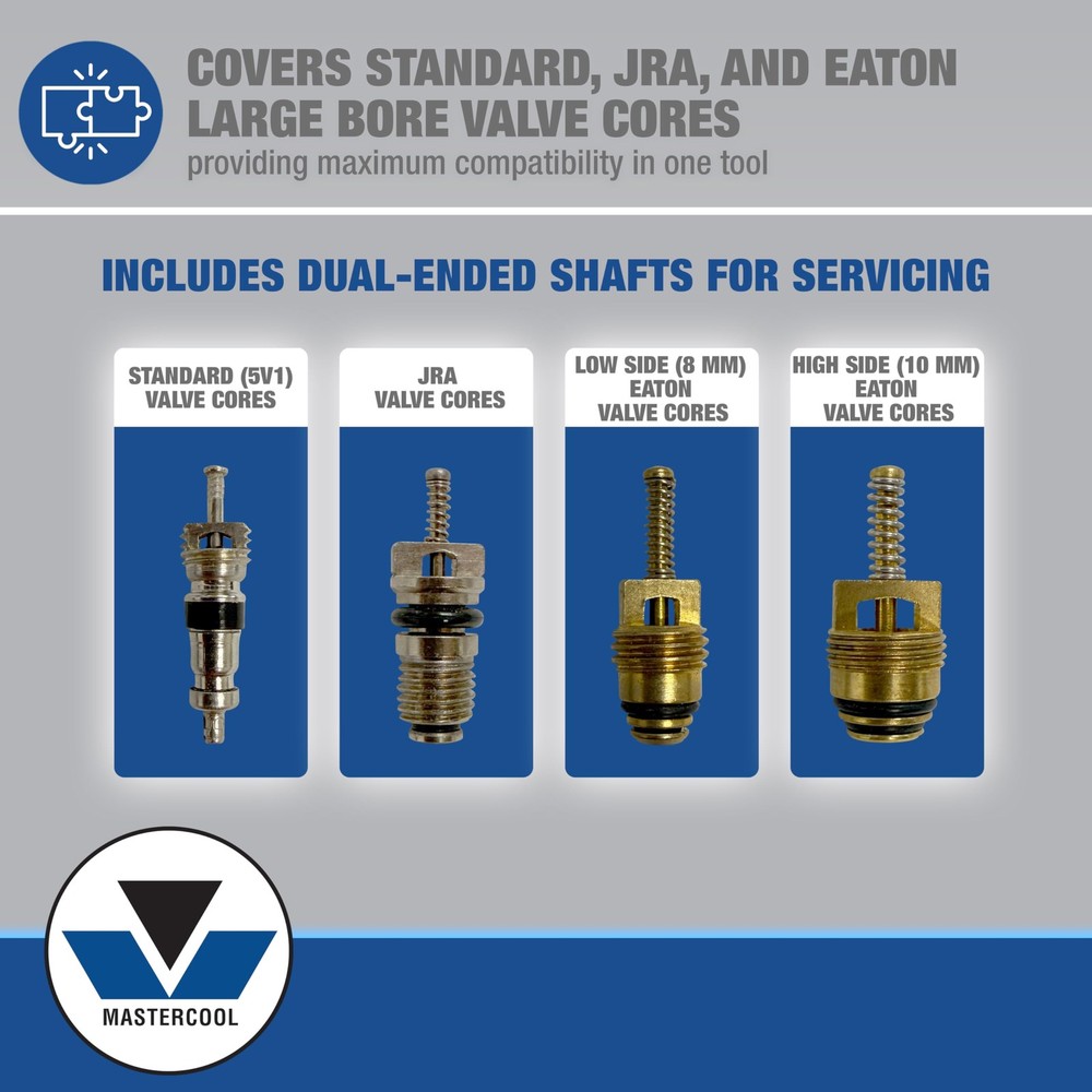 Compact Valve Core Tool For R12 R134a Systems Dual Ended Durable Design