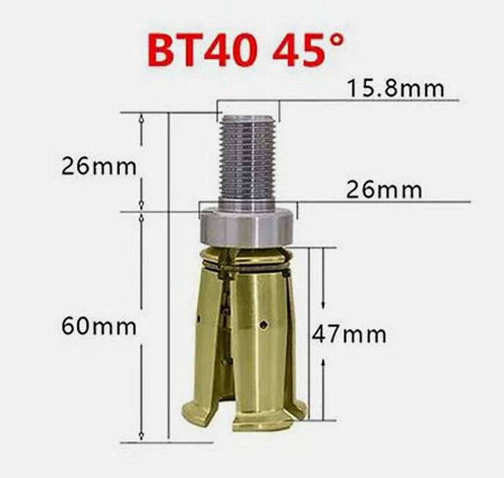 1Pc BT40-45° 4 Petal Clamp Pull Claw CNC Spindle Broaching Claw Outer Screw Part
