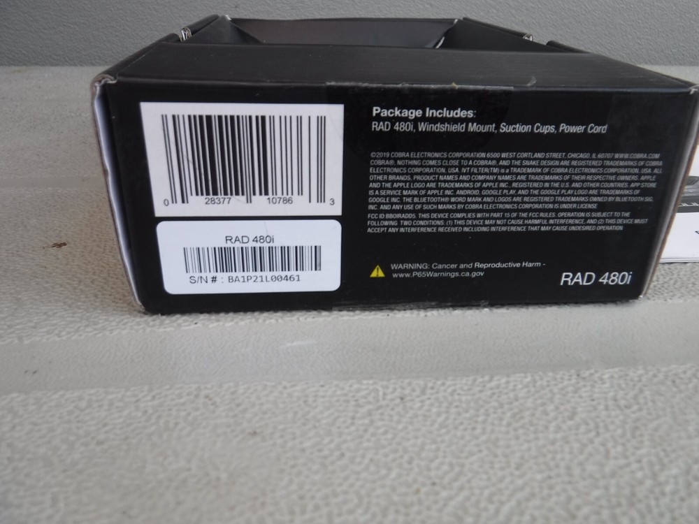 Cobra Electronics Rad 480i Radar/Laser Detector