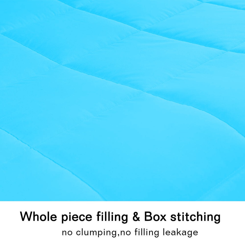 Deluxe 1000 TC Aqua Blue Down Alternative Comforter 100% Cotton Solid Pattern