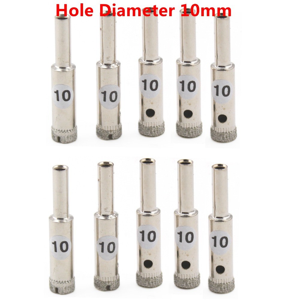 10Pcs 2.5-10 mm Diamond Core Drill Bits Tip Hole Saw Coated Masonry Tools