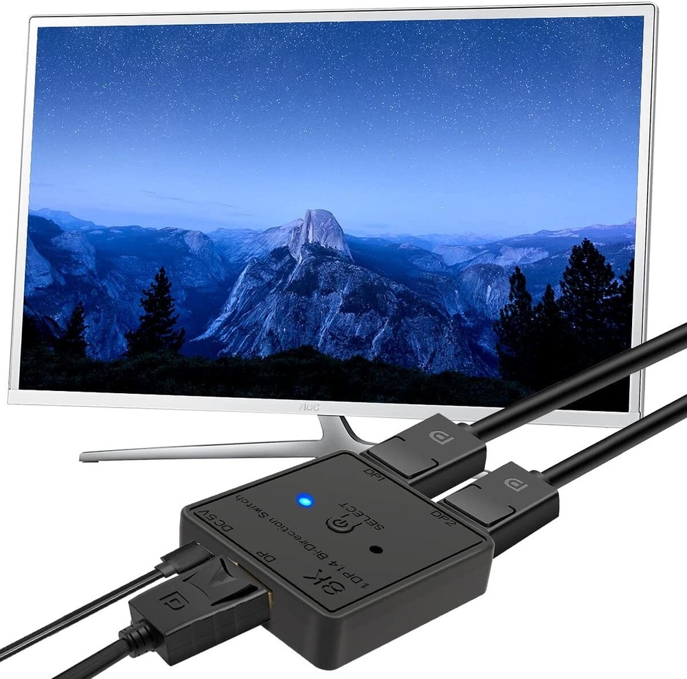 Multi Display Splitter, Bidirectional Switcher, 1DP14 Bi-Direction Switch for Pc