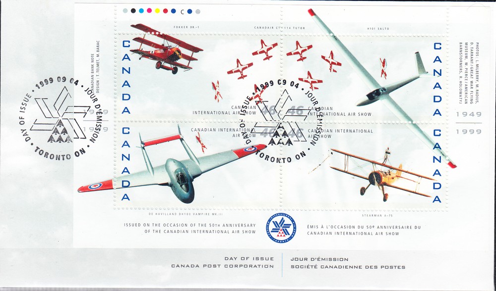 W CANADA 1807 FDC INTERNATIONAL AIR SHOW