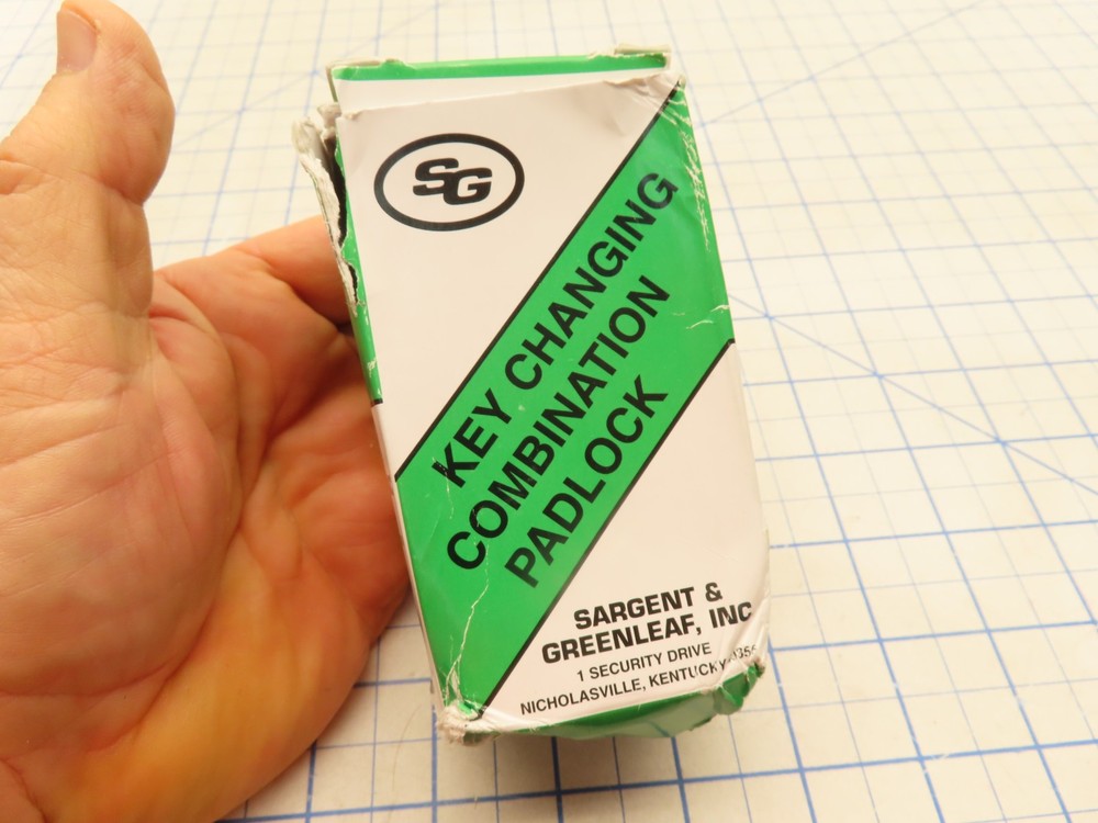 Sargent & Greenleaf 8077AD High Security Combination Changing Key Padlock New