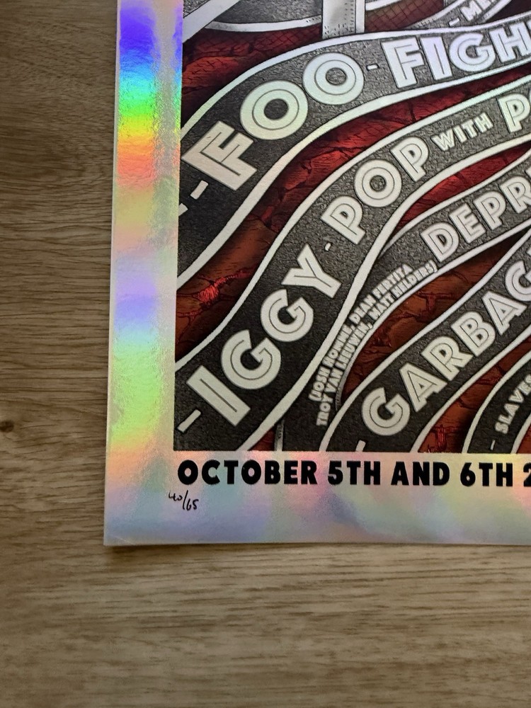 Foo Fighters CAL JAM 18 FOIL Poster EMEK