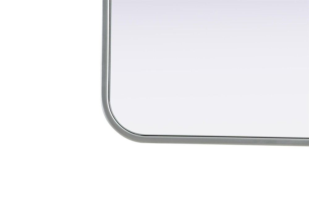 Elegant Decor Contour Metal Rectangle Mirror 20X30" Silver