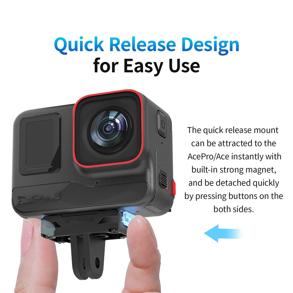 1*ABS Camera Magnetic Quick Release Mount Base Adapter For Insta360 AcePro/Ace
