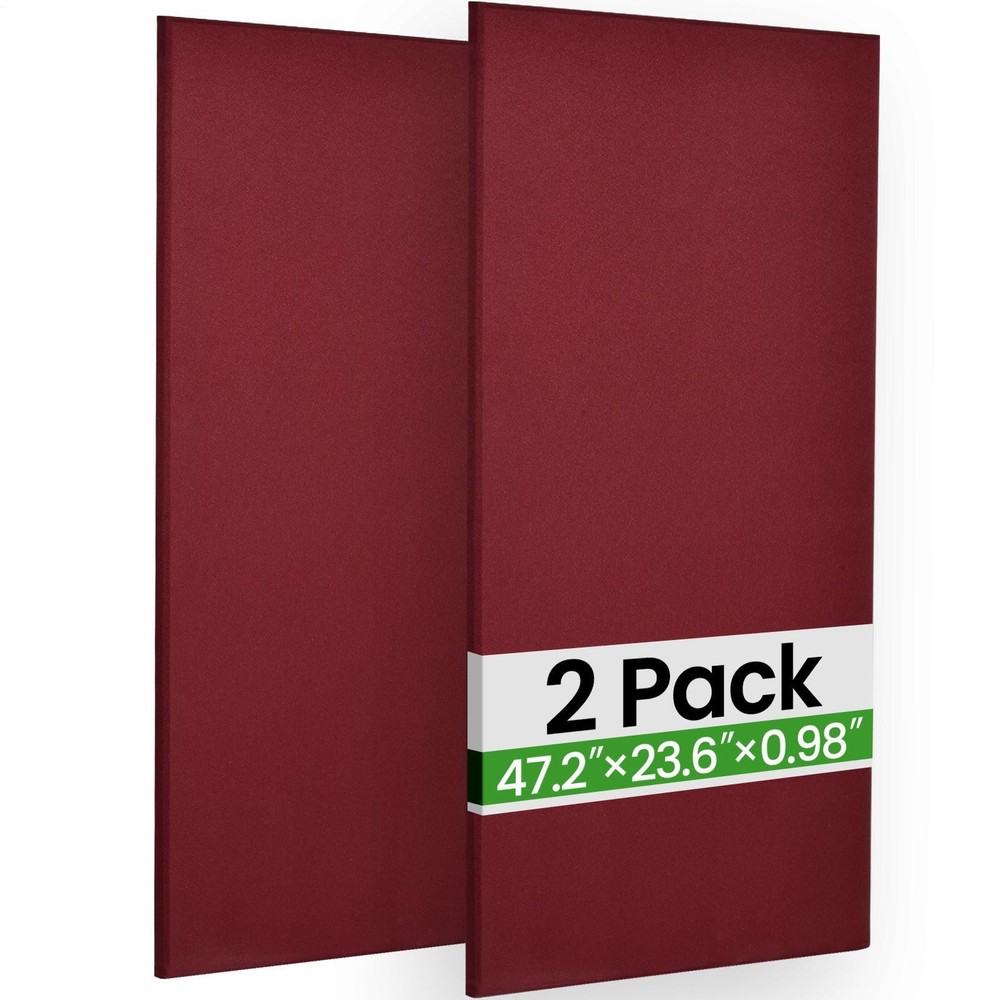 Acoustic Panels 2 Pack, 48''x24'' Large Sound Panel for Recording Studio