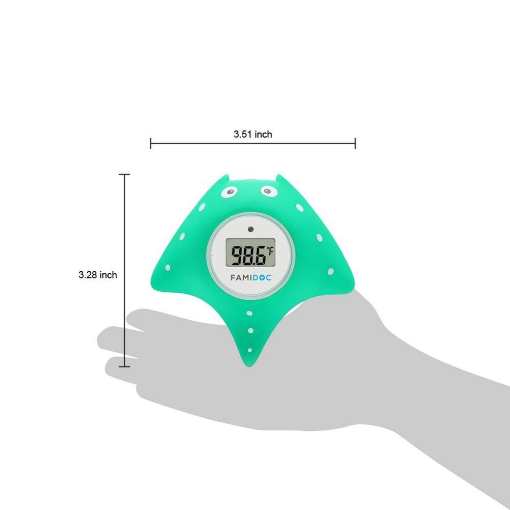 Automatic Baby Bath Thermometer with High/Low Alerts - Blue Float Toy