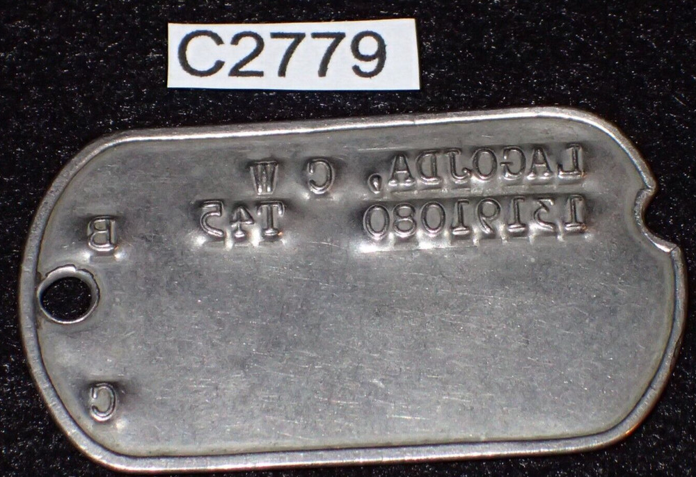 WWII US AAF Personnel ID Disc "Dog Tag" PFC Charles W. LAGOJDA T45 (single)