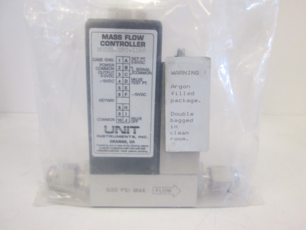 Unit Instruments, UFC-1160, Mass Flow Controller, 2 SLM, HCL, Used