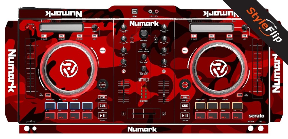 Numark Mixstream Pro 3 | Red Camo | Protective Decal | StyleFlip Skins