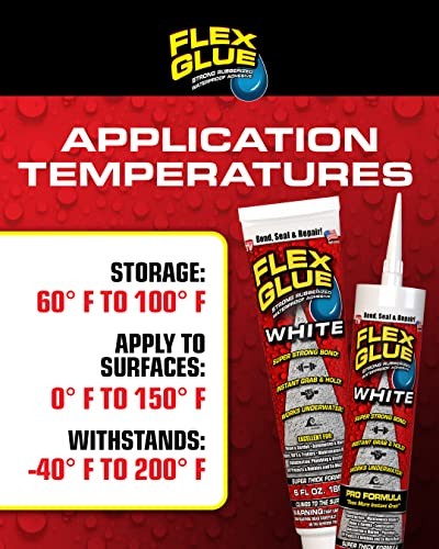 Flex Glue, Mini, White, Super Strong, Rubberized Waterproof Adhesive, 18ml