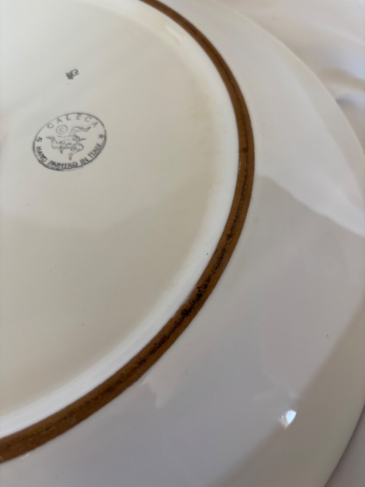CALECA Pink Garland 14" Round Platter