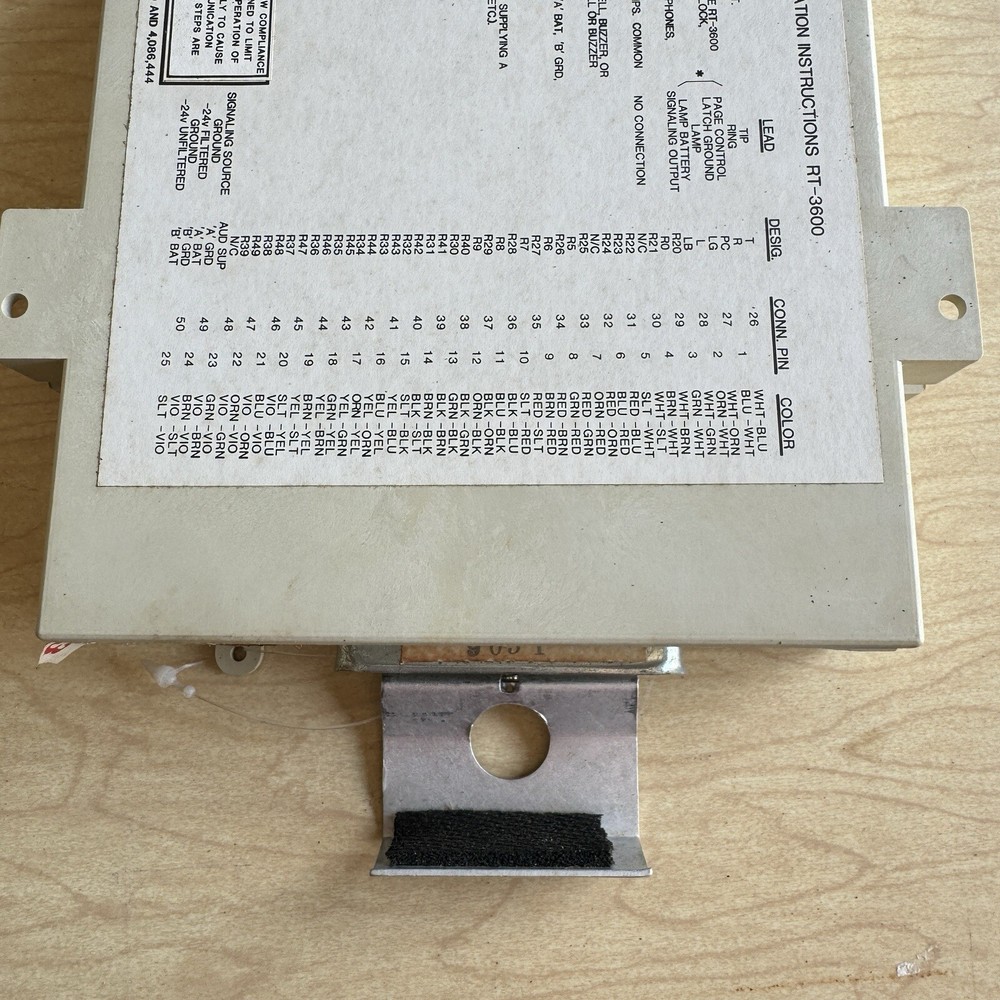 TELCO TONE COMMANDER RT-3600 Rotary Dial Intercom System With Manual