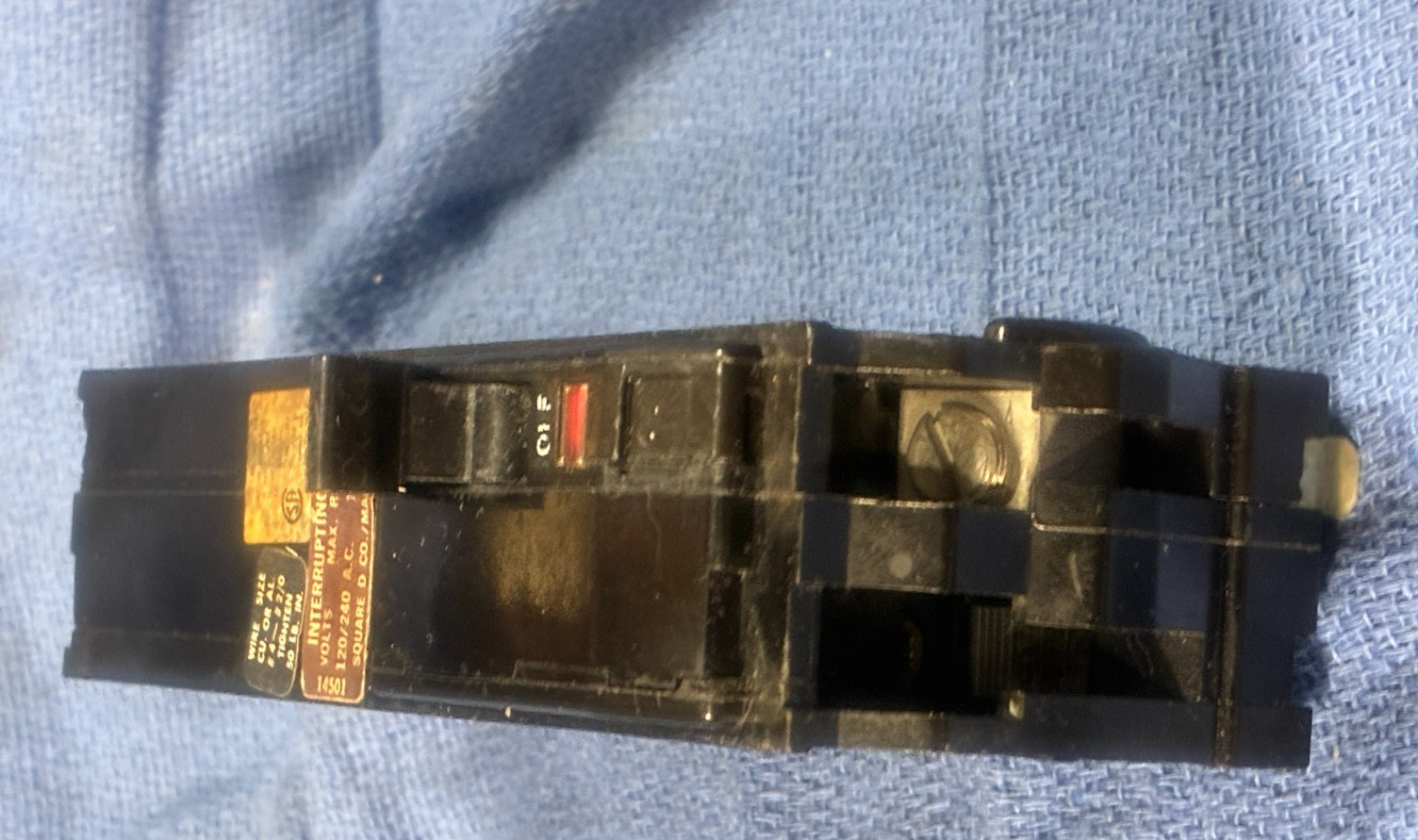 SQUARE D Q1 2100 TF Z 100 Amp 2 Pole TOP FEED MAIN CIRCUIT BREAKER Type QITF