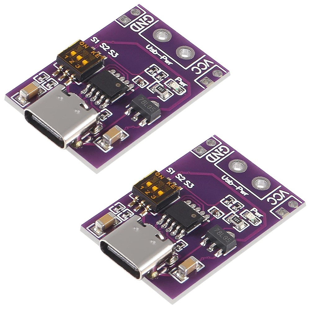 2Pcs Type-C QC AFC PD2.0 PD3.0 to DC Fast Charge Decoy Trigger 2pcs, 2PCS
