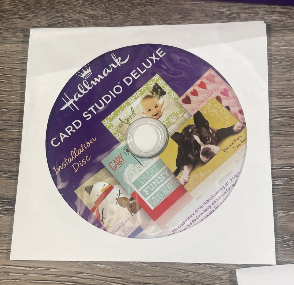 Hallmark Card Studio Deluxe Software Create Custom Cards Kit - Software & Guide