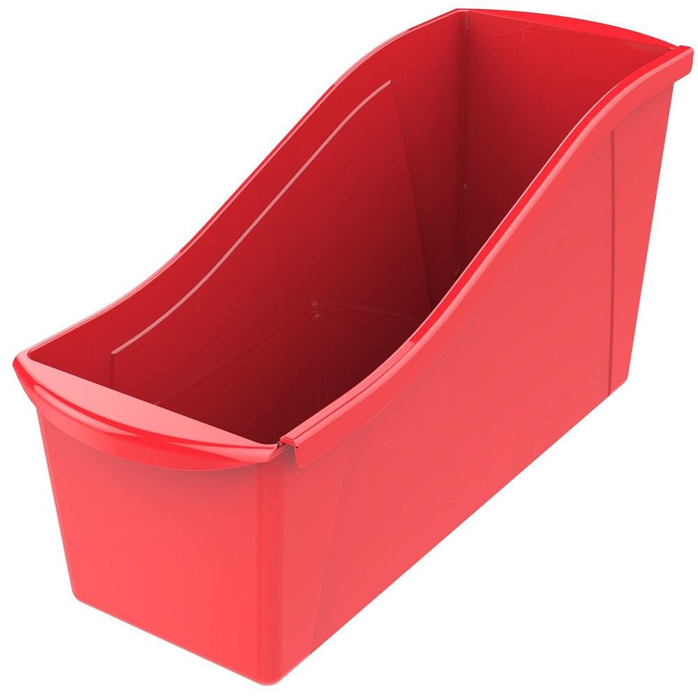Storex Large Interlocking Plastic Book Bin Organizer - Home, Office, Classroom