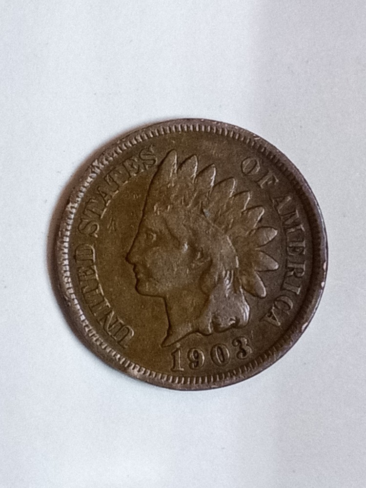 1903, #2, Indian Head, weak full liberty, small bleb, very clear.