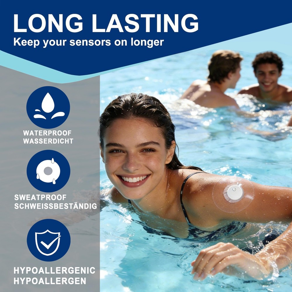 libre 3 plus sensor covers waterproof-40 Pack 40 Pack, For Libre 3,white