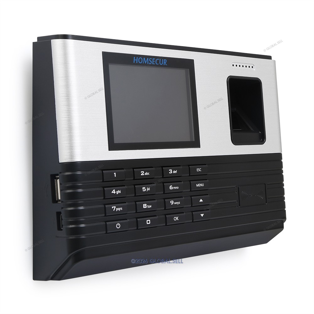 HOMSECUR Biometric Fingerprint Attendance Time Clock With RFID Reader+WiFi+USB
