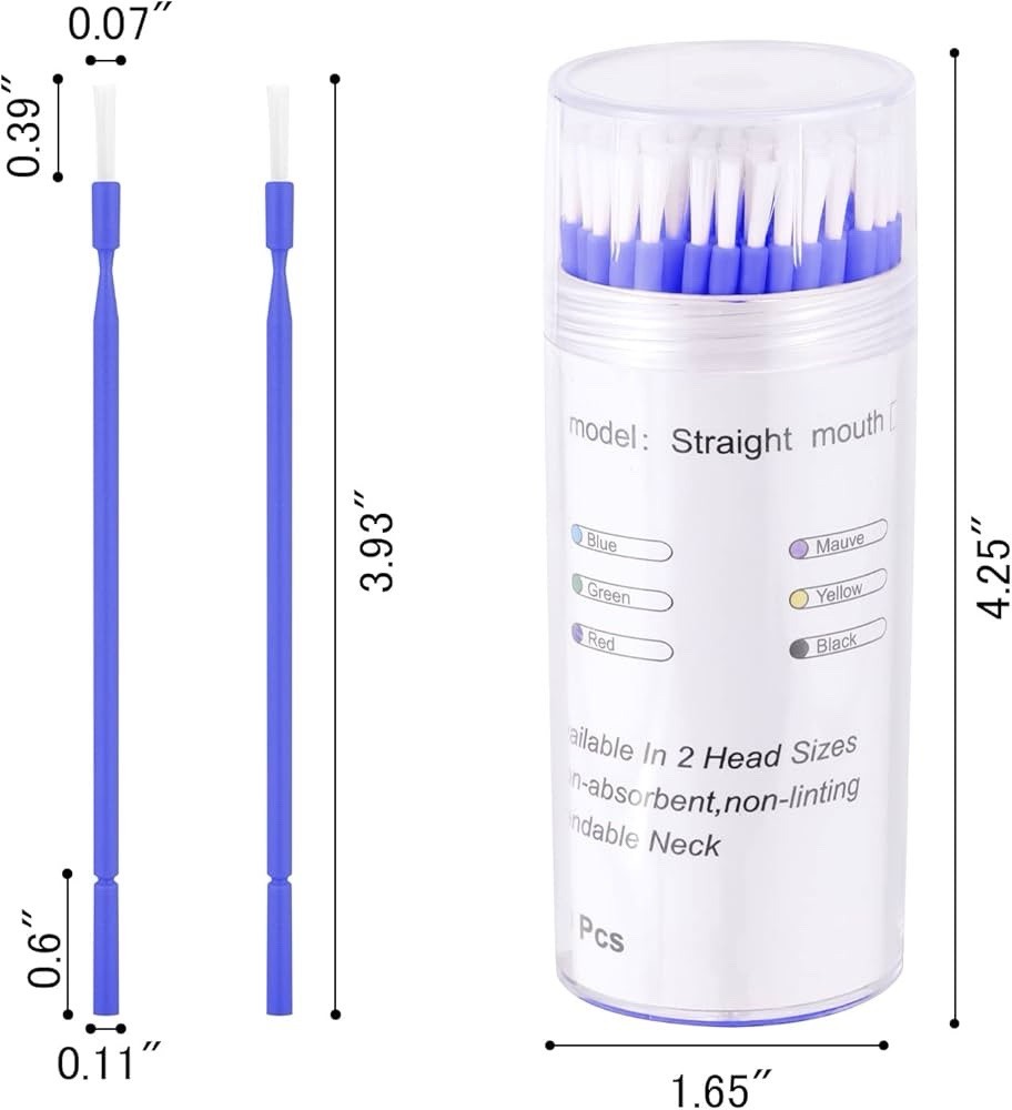 400Pc Dental Use Disposable Micro Brush Bendable Applicators Waterproof Brush