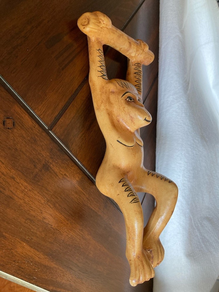 Vintage Ceramic Monkey Wall Decor MCM 13” UNIQUE!!