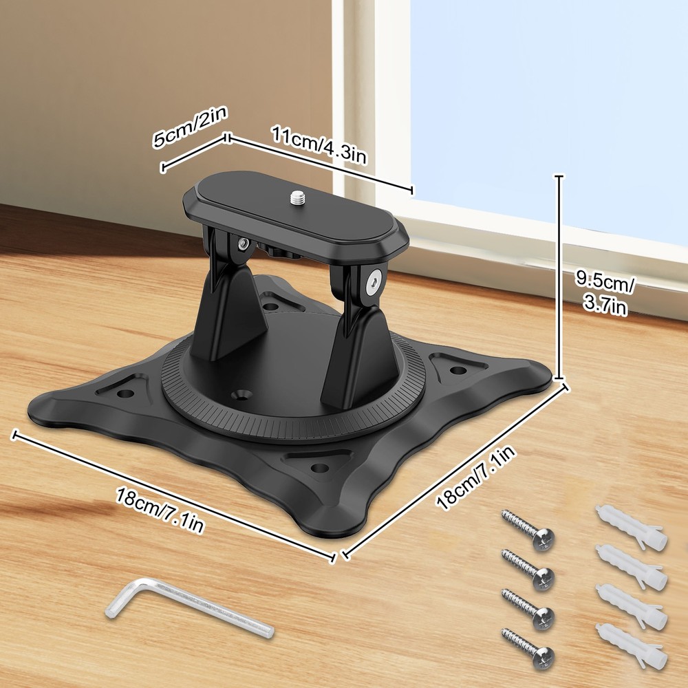 Universal Projector Mount 1/4” Screw Adjustable Angle Desktop Foldable Bracket