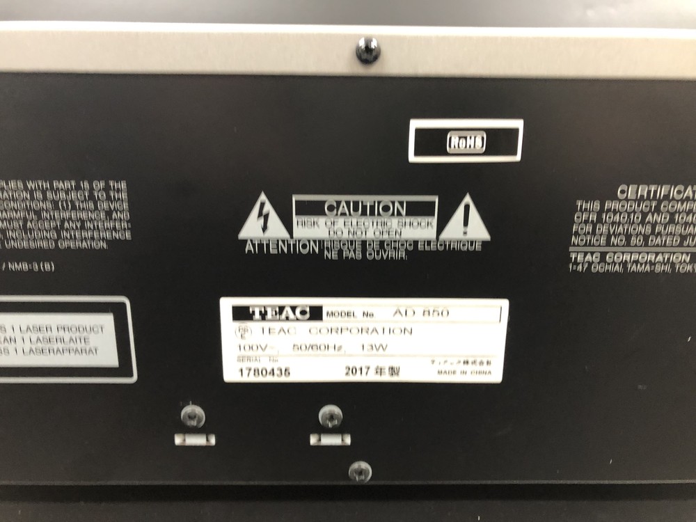 TEAC AD-850 cassette deck CD player USB Memory Recording & Playing 100W