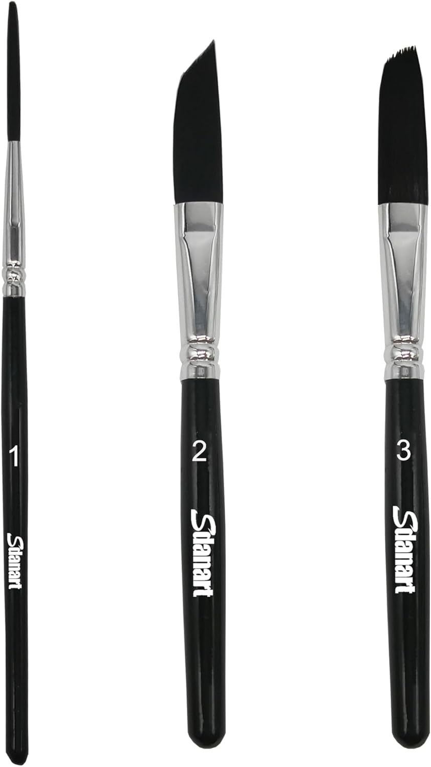 Pinstriping Brush 3 pcs Long Liner Striping Set #1,2,3 Professional Art Kit