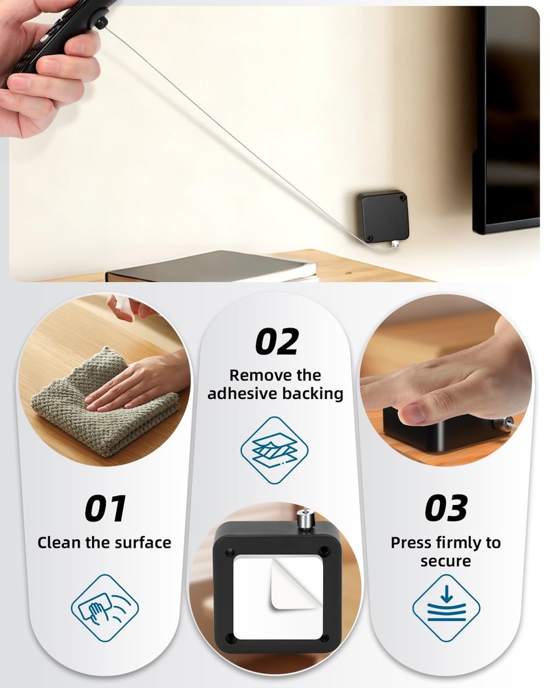 6.5 Ft Retractable Remote Control Safety Lock Tether, Leash...