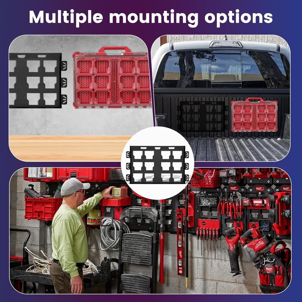 Mounting Plate Compatible with Milwaukee Packout Toolboxes, 2 pcs