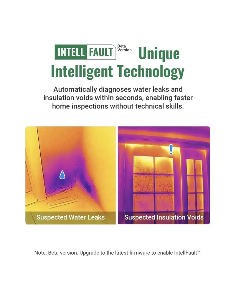 HF96 Thermal Camera with Laser Pointer, Intelligent Scene Detection, Super Re...