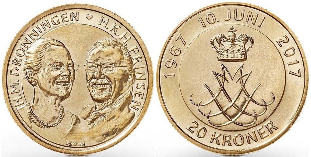 DENMARK 20 Kroner 2017 Commemorative KM 966 UNCIRCULATED
