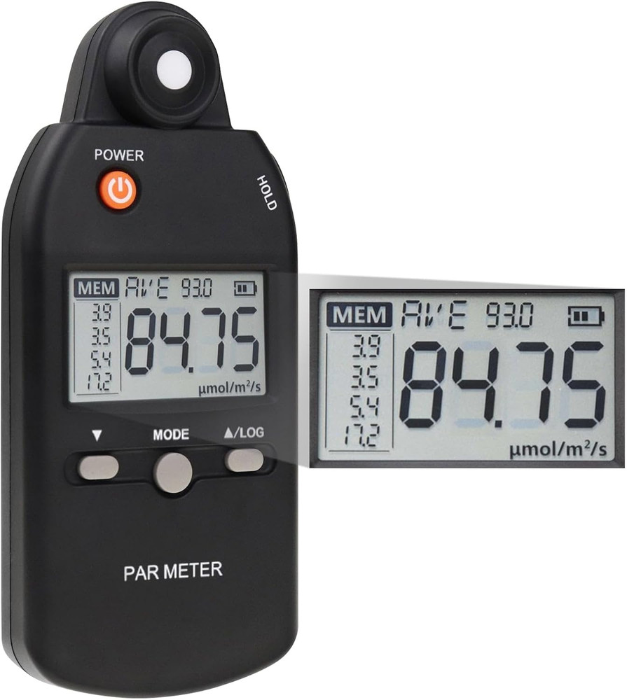 Quantum PAR Meter for LED Grow Light Full Spectrum PPFD Meter High Precision Qua