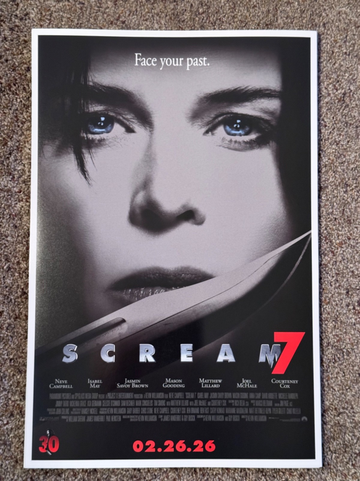 SCREAM 7 ORIGINAL LIMITED EDITION AMC EXCLUSIVE 12 X 18 POSTER! SHIPS NOW FREE!!