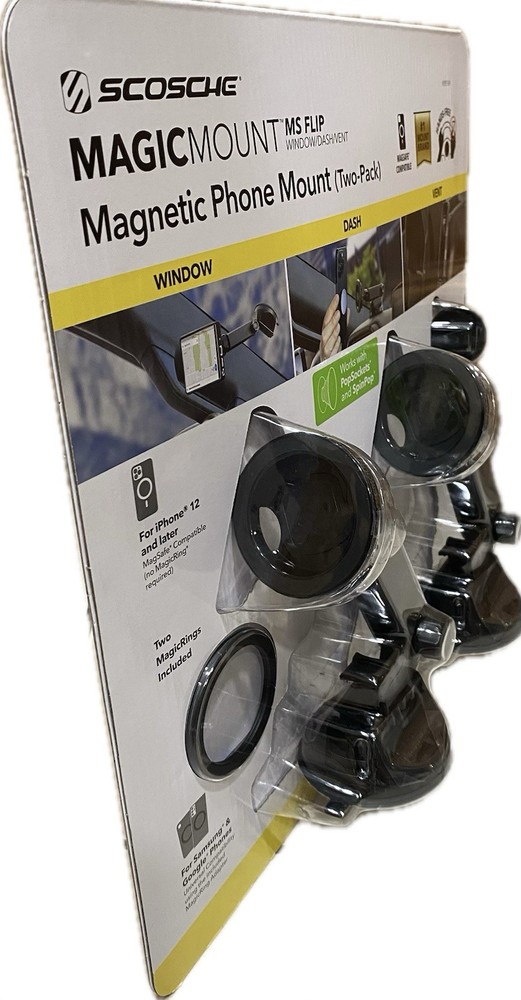 Scosche MagicMount Flip 2-Pack Magnetic Phone Mount Dash/Window/Vent MagSafe